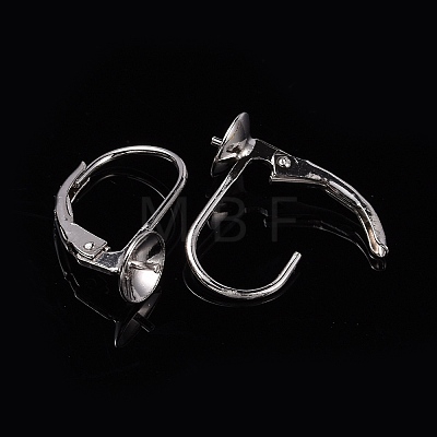 Rhodium Plated 925 Sterling Silver Leverback Earring Findings STER-I017-084I-P-1