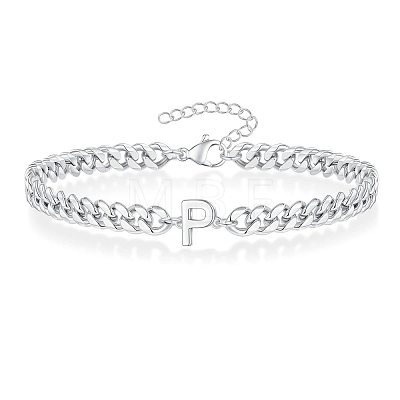 Letter 304 Stainless Steel Link Bracelets FS-WG7830E-40-1