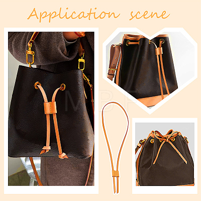 PU Imitation Leather Bag Drawstring Cord & Cord Slider Sets DIY-WH0453-50B-02-1