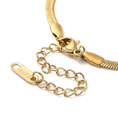 Ion Plating(IP) 304 Stainless Steel Herringbone Chain Bracelet for Men Women BJEW-E058-01B-G-1