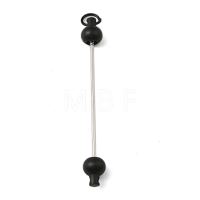 Plastic Beadable Keychain Bar for Jewelry Making DIY Crafts AJEW-C040-01F-1-1