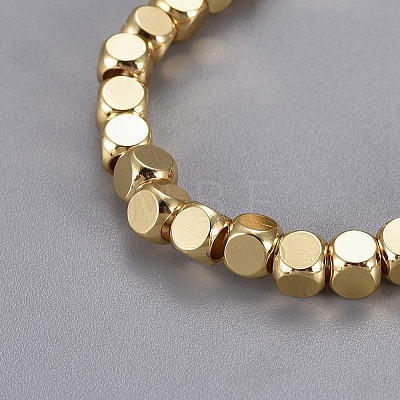 Brass Beads Stretch Bracelets BJEW-JB04177-1