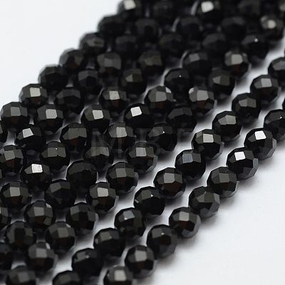 Natural Black Spinel Beads Strands X-G-E366-07-2mm-1
