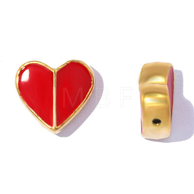 304 Stainless Steel with Enamel Beads SA-OY001-07G-02-1