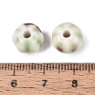 Vintage Handmade Porcelain Beads PORC-Q006-07O-1