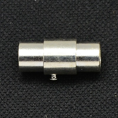 Brass Locking Tube Magnetic Clasps KK-Q089-S-NR-1