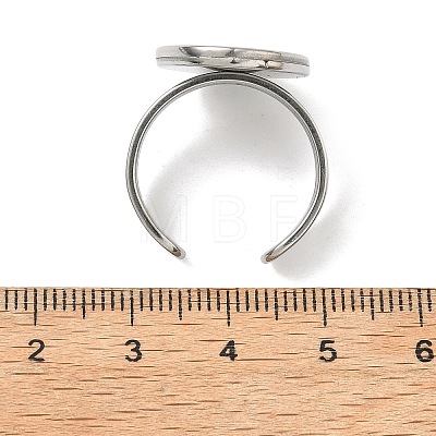 304 Stainless Steel Cuff Ring Findings X1-STAS-B126-10A-P-1