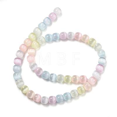 Macaron Color Natural Selenite Beads Strands G-B103-A01-01-1