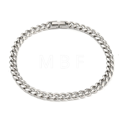 Non-Tarnish 201 Stainless Steel Curb Chain Bracelets for Women and Men BJEW-F473-08P-03-1