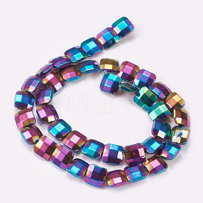 Electroplated Non-magnetic Synthetic Hematite Beads Strands G-P367-A05-1