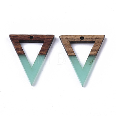 Resin & Walnut Wood Pendants RESI-S358-56C-1