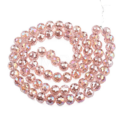 Electroplate Transparent Glass Beads Strands LS-EGLA-N002-46-H02-1