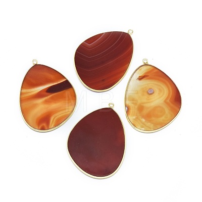 Natural Carnelian Pendants G-E526-02B-1