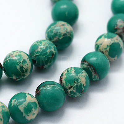 Synthetic Imperial Jasper Beads Strands G-I199-35-6mm-A-1