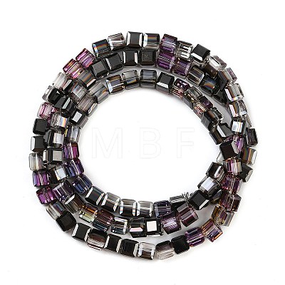 Electroplate Glass Beads Strands EGLA-B011-07A-HP02-1