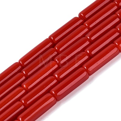 Opaque Solid Color Glass Beads Strands GLAA-N070-01A-C01-1