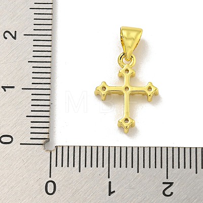 Rack Plating Brass Micro Pave Cubic Zirconia Charms KK-C074-30G-02-1