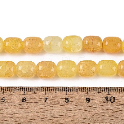 Baking Paint Crackle Glass Beads Strands DGLA-N019-01B-07-1
