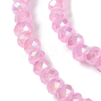 Baking Electroplate Glass Beads Strands DGLA-A039-J4mm-B18-1