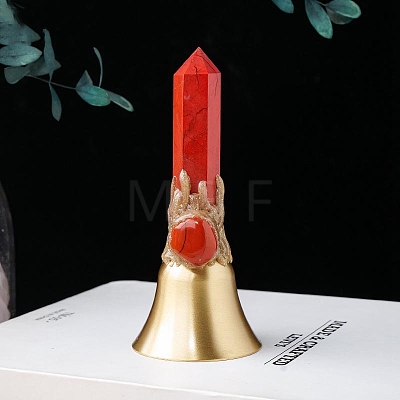 Natural Red Jasper Bell Display Decoration PW-WGAB64F-04-1