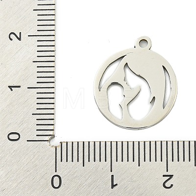 Non-Tarnish 201 Stainless Steel Pendants STAS-M015-26P-1