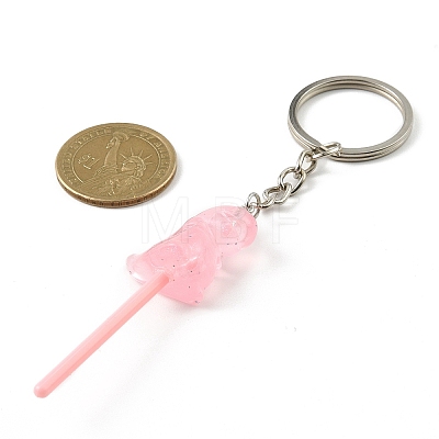 Resin Dinosaur Lollipop Pendant Keychain KEYC-JKC00522-01-1