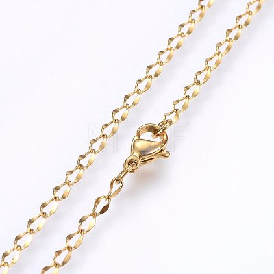 304 Stainless Steel Cable Chain Necklaces NJEW-P226-06G-01-1