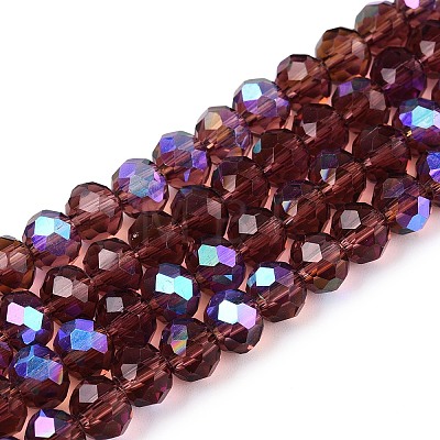 Electroplate Glass Beads Strands EGLA-A044-T6mm-L13-1