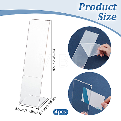 4Pcs Acrylic L Shaped Table Desktop Sign Display Stand ODIS-OC0002-02-1