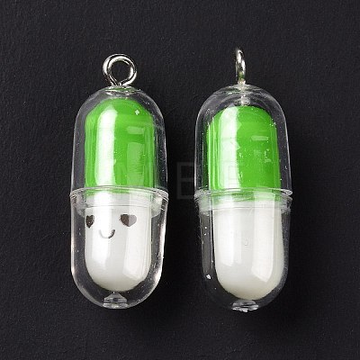 Translucent Plastic Pendants KY-L006-29D-1