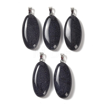 Synthetic Blue Goldstone Pendants GG-CBACB71-01P-16-1