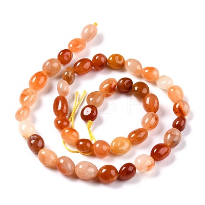Natural Golden Silk Jade Beads Strands G-G018-16-1