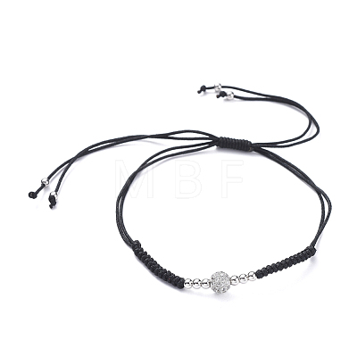Adjustable Nylon Cord Braided Bead Bracelets BJEW-JB05014-01-1