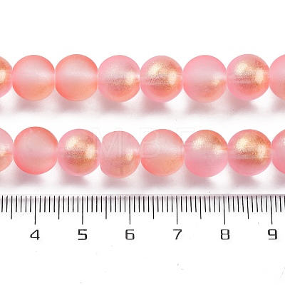 Spray Painted Glass Round Bead Strands DGLA-Q015-10mm-26-1