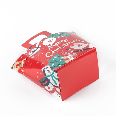 Christmas Theme Rectangle Foldable Creative Kraft Paper Gift Bag CON-B002-02C-1