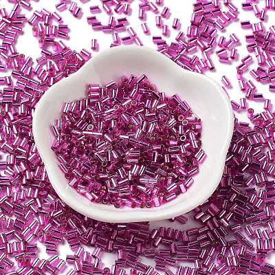 Baking Paint Glass Round Bugle Beads SEED-Z002-A-E13-1