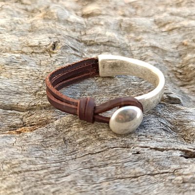 Flat Round Alloy & Acrylic & Imitation Leather Cord Bangles for Men FS-WG7E36B-01-1-1