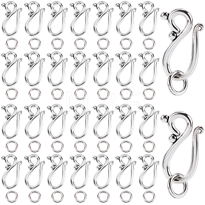 100Bags Tibetan Style Hook and Eye Clasps FIND-SP0006-14-1