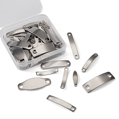 Kissitty Rectangle 304 Stainless Steel Links Connectors STAS-KS0001-04-1