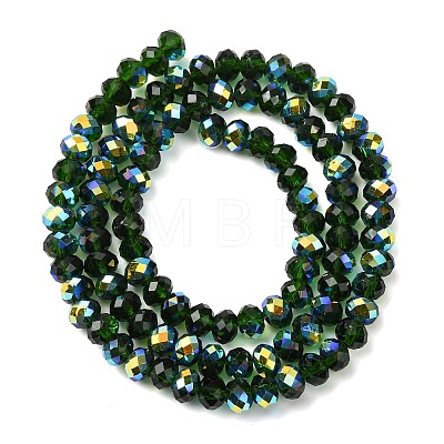 Electroplate Transparent Glass Beads Strands EGLA-A046-01B-18-1