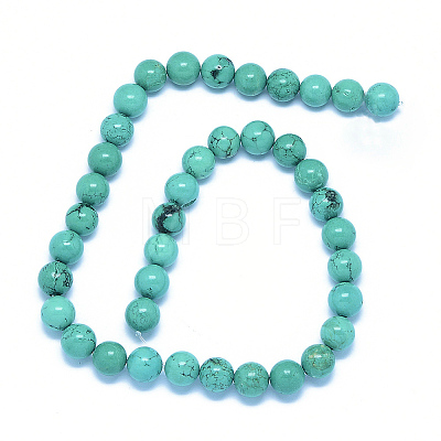 Natural Magnesite Beads Strands G-P324-07-4mm-1