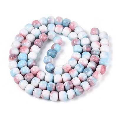 Ombre Effect Dyed Glass Beads Strands GLAA-N067-01A-17-1