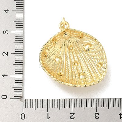 Brass with ABS Imitation Pearl Pendants KK-B124-03G-1