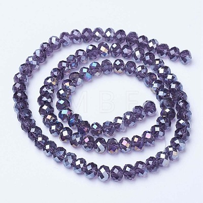 Electroplate Glass Beads Strands EGLA-A034-T1mm-B13-1