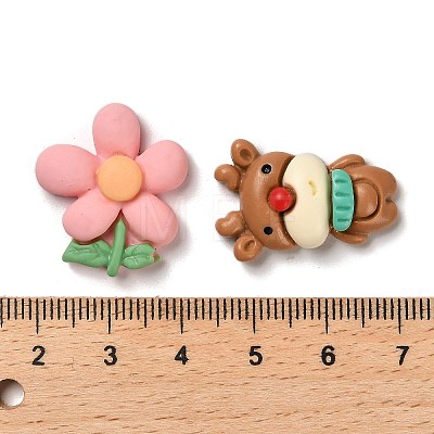 Frosted Resin Decoden Cabochons RESI-XCP0002-15-1