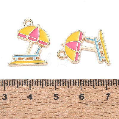 Alloy Enamel Pendants AL-CBAE435-09G-1