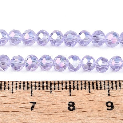 Electroplate Glass Beads Strands EGLA-A044-T4mm-B17-1