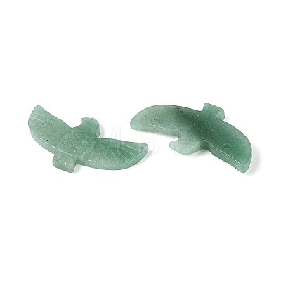 Eagle Shape Natural Green Aventurine Gemstone Pendants G-P563-05F-1