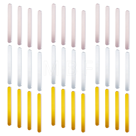 AHADEMAKER 60Pcs 3 Colors Reusable Acrylic Mirror Cakesicle Sticks DIY-GA0004-06-1