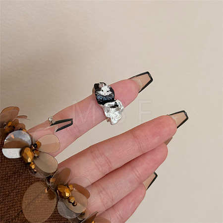 Alloy Enamel Cuff Open Rings FS-WG1EBD2-03-1